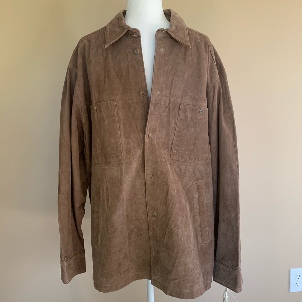 Perry Ellis Men's Light Brown Buttoned Jacket (Size XL)